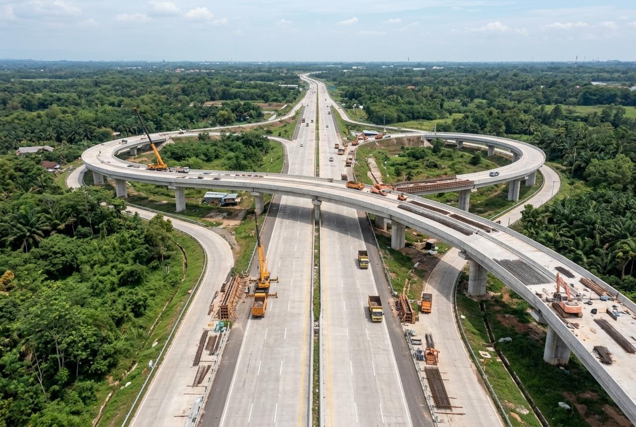 Pembangunan jalan tol dan jembatan infrastruktur publik di Indonesia